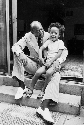 Jesse Owens pictured with his grandson Stewart...