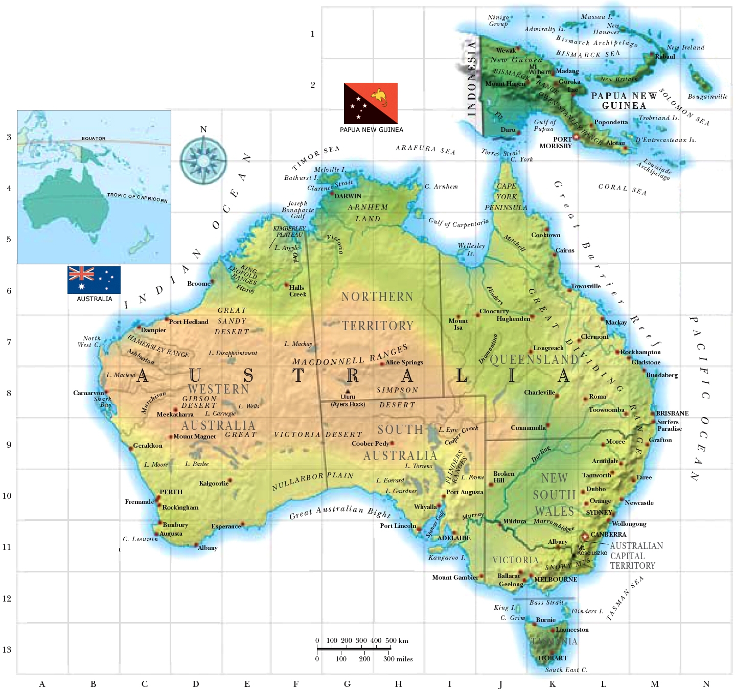 Australian Geographical Map   Geowor258auspap 006 