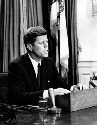 President John F. Kennedy delivers a live civil...